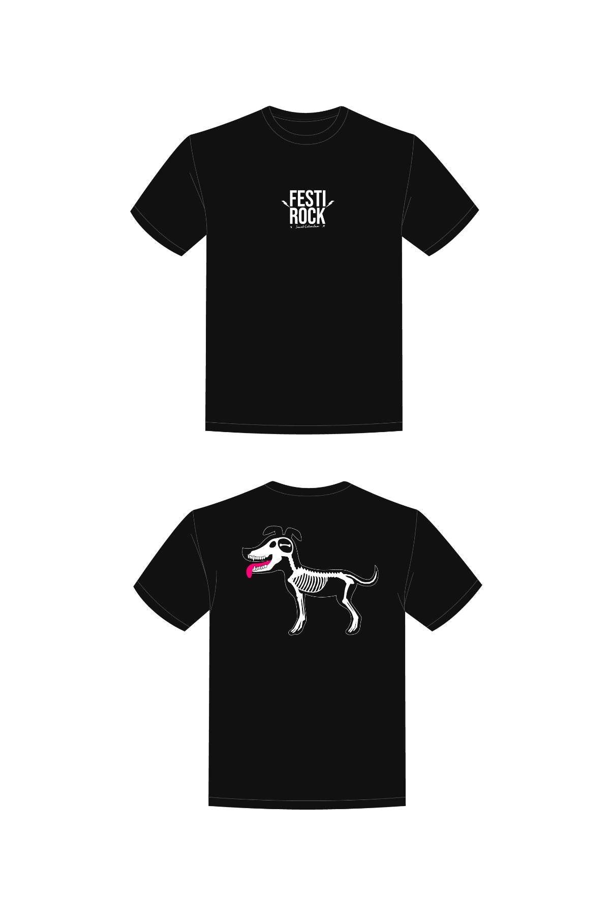 T-shirt à manches courtes noir junior - FestiRock