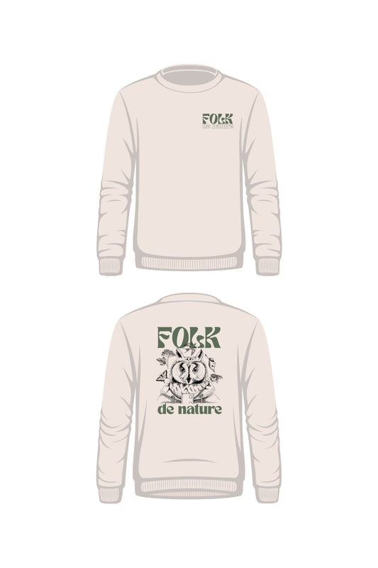 Chandail à manches longues crème - Folk de nature