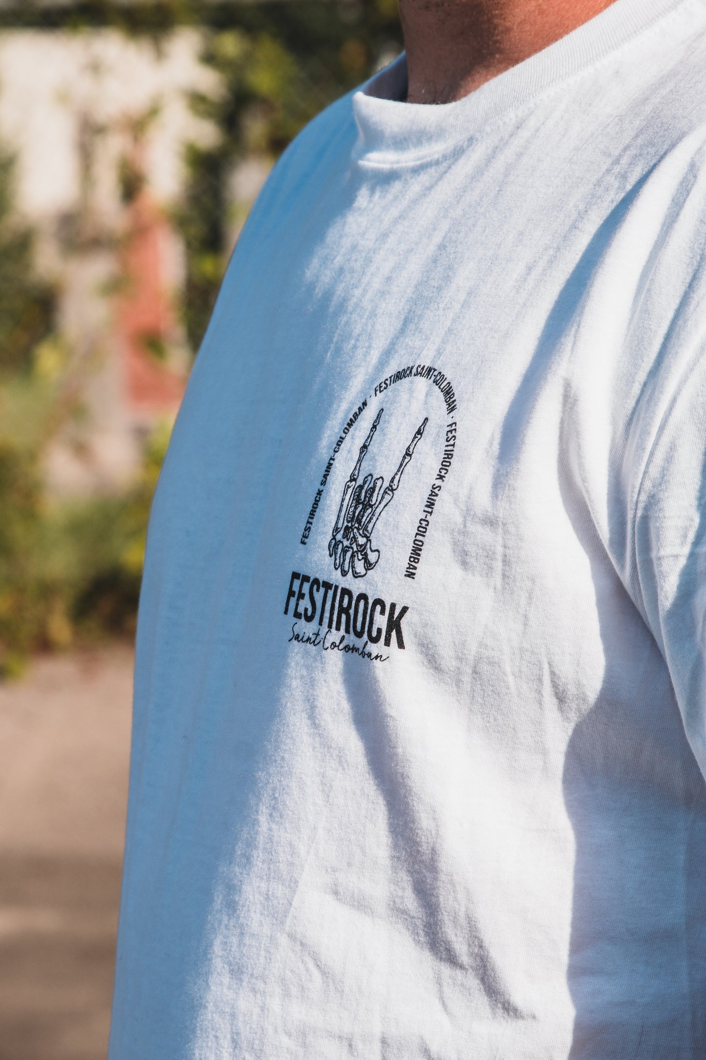 T-shirt à manches courtes blanc - FestiRock