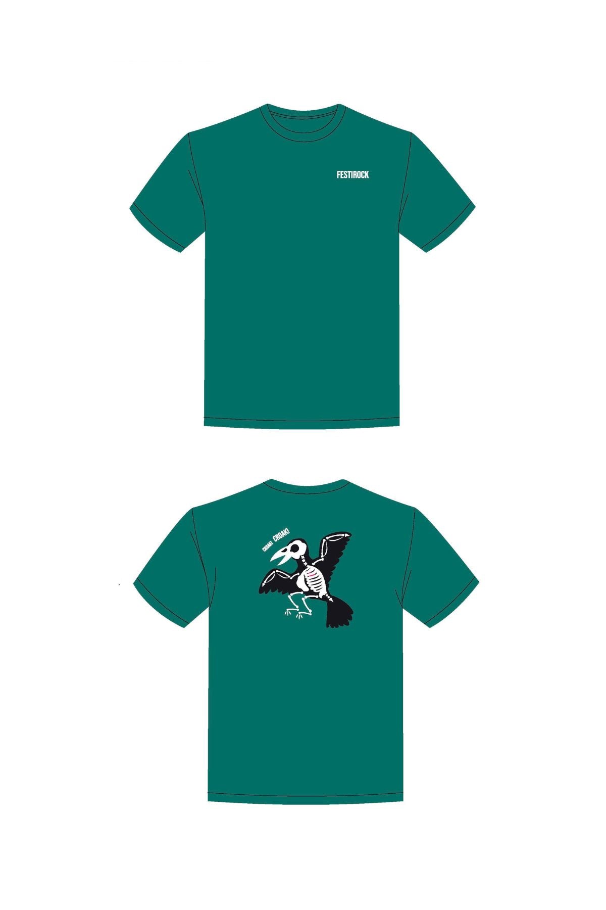 T-shirt à manches courtes turquoise junior - FestiRock