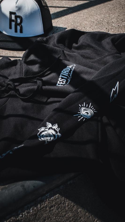 Chandail à capuchon noir - FestiRock